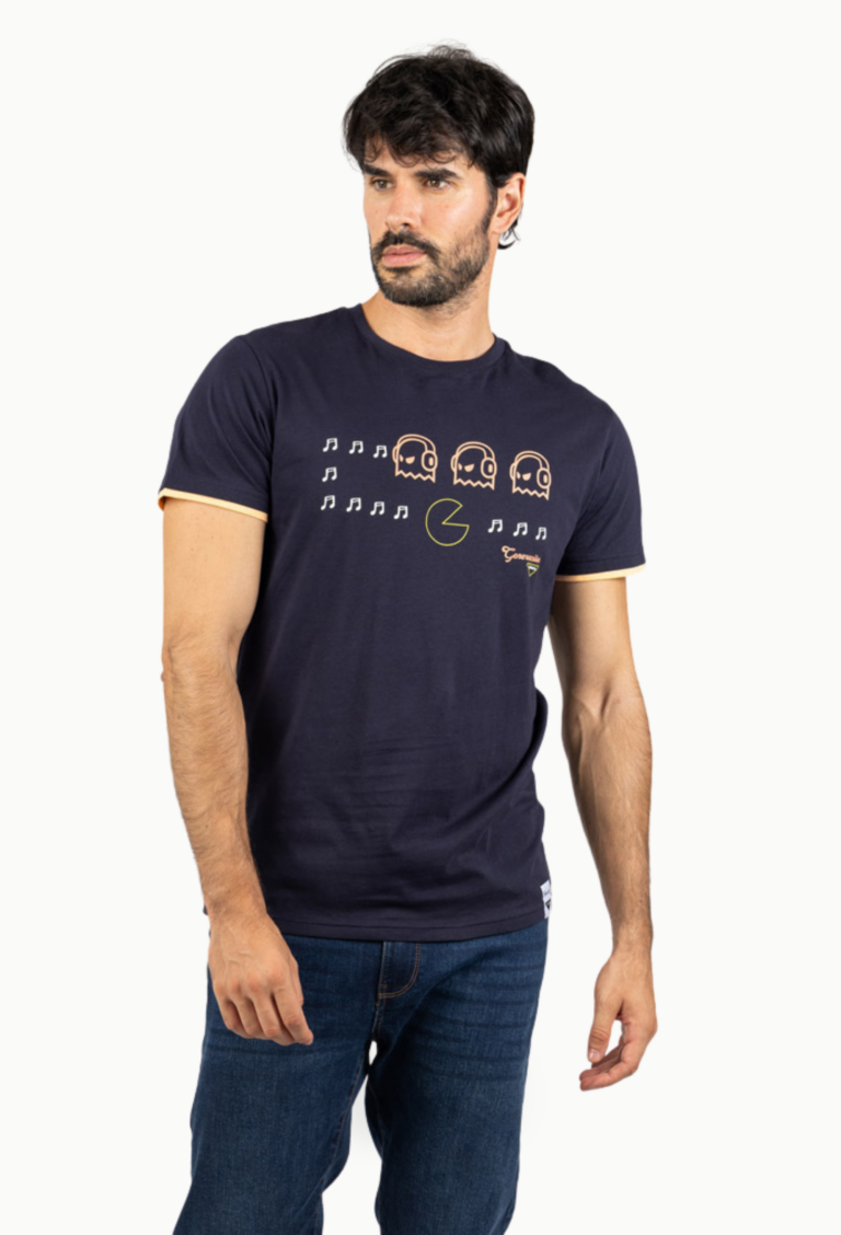 Camiseta Privata Music Hombre Azul Marino